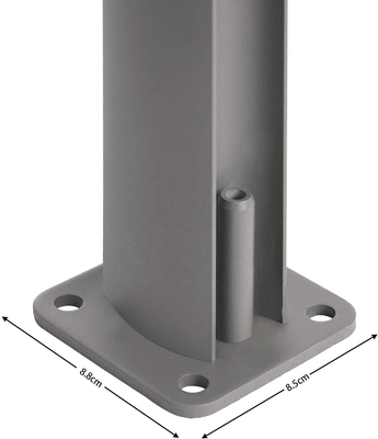 Tente à l'ombre latérale rétractable en aluminium gris 200*300 cm pour jardin extérieur et patio
