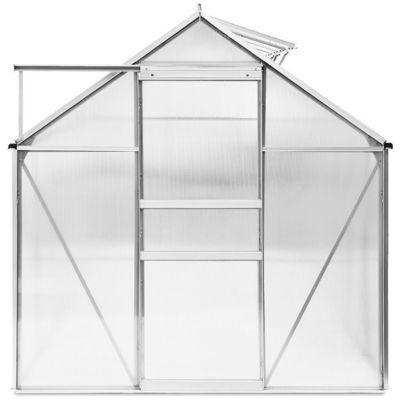 Finition de cadre non revêtu 6ft x 8ft Grande serre de jardin pour le jardinage en plein air