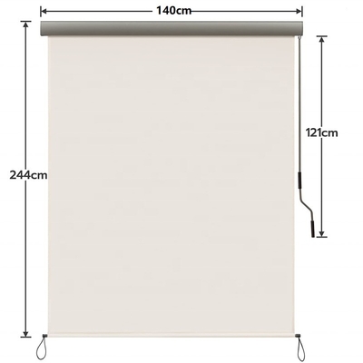 Protéger le soleil et la vie privée au balcon Mécanisme de manivelle à main Vertical Outdoor Roller Blind