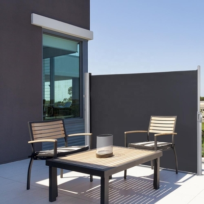 Marquis côté beige extensible 160/180/200x300 cm pour balcon terrasse jardin pare-brise à rouleaux latéraux opaques