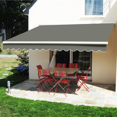300*200CM Arme articulée Tente solaire rétractable avec manivelle à main et réglage d'angle