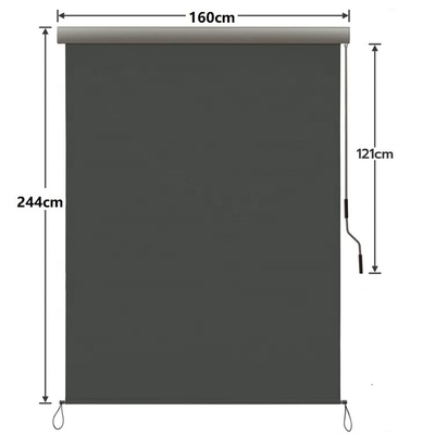 Tente à goutte de protection UV avec boîte à manivelle pour balcon et terrasse
