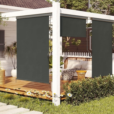 Tente à goutte de protection UV avec boîte à manivelle pour balcon et terrasse