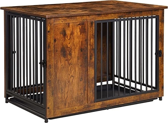 Cage de chien en bois écologique à deux portes Un choix fonctionnel et écologique