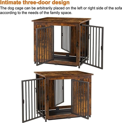 Cage de chien en bois écologique à deux portes Un choix fonctionnel et écologique