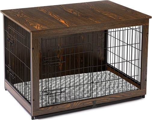Cages à chiens en bois à deux portes de style moderne 81*55*67 cm pour meubles décoratifs pour la maison
