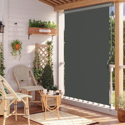 Écrans à l'extérieur à rouleaux à l'ombre au voile avec revêtement en poudre Finition de voile 160 * 250cm