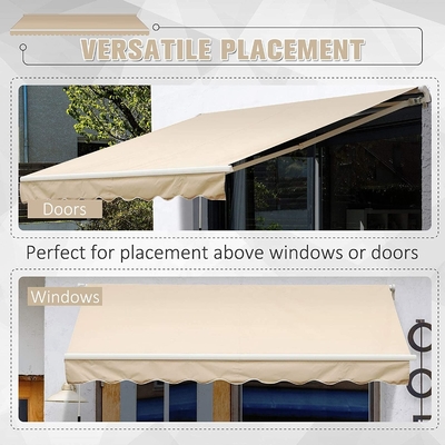 Cadre en alliage d'aluminium Tente de soleil extérieur avec polyester Matériau de remplacement de voile
