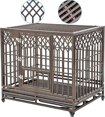 Cage pour chiens de compagnie de style moderne Cane de chien en acier lourd pour taille moyenne à grande