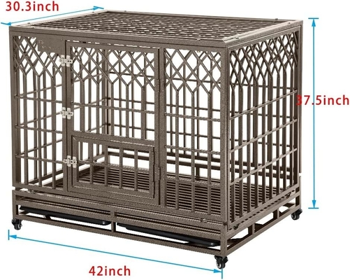 Cage pour chiens de compagnie de style moderne Cane de chien en acier lourd pour taille moyenne à grande