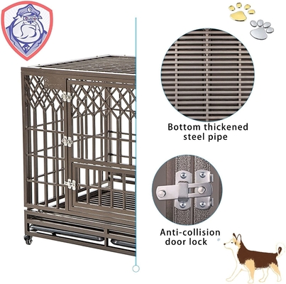 Cage pour chiens de compagnie de style moderne Cane de chien en acier lourd pour taille moyenne à grande