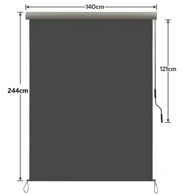1.6m*2.5m Matériau de voile en polyester rétractable étanche à l'eau ombrage solaire goutte au sol