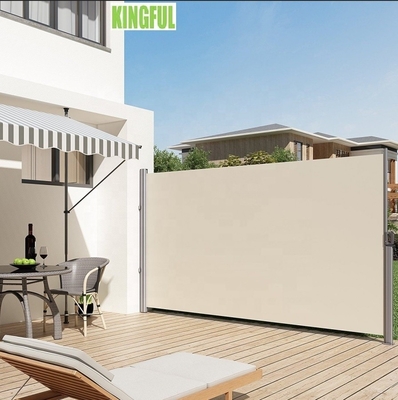 Tente de côté rétractable extérieure 63x118 pouces avec fonctionnement manuel 100% polyester