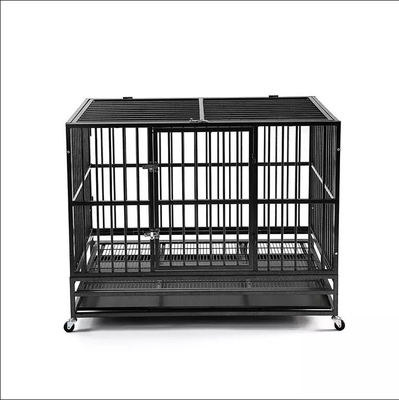 Cage noire de 38 pouces pour chiens de taille moyenne et grande