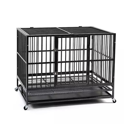 Cage noire de 38 pouces pour chiens de taille moyenne et grande