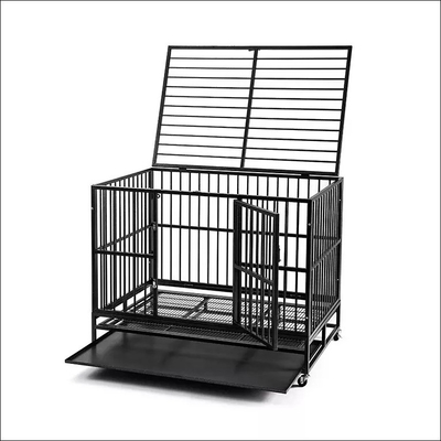 Cage noire de 38 pouces pour chiens de taille moyenne et grande