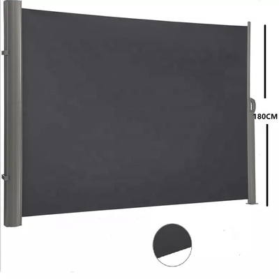 Casement en aluminium rétractable et support pour l'ombrage latéral en tissu de polyester de 160*300 cm
