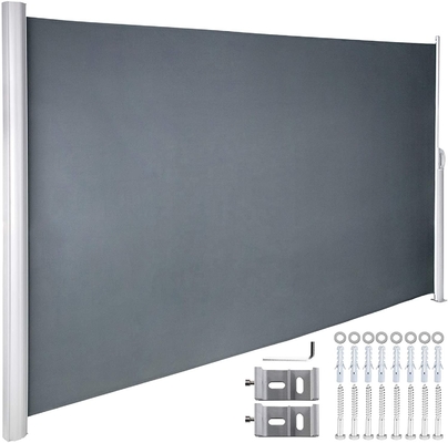 Casement en aluminium rétractable et support pour l'ombrage latéral en tissu de polyester de 160*300 cm