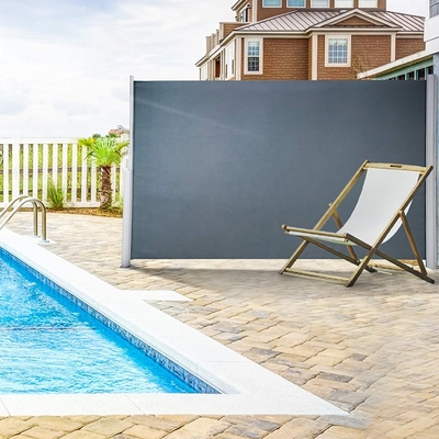 Casement en aluminium rétractable et support pour l'ombrage latéral en tissu de polyester de 160*300 cm