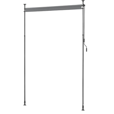 Pour l'extérieur, 120 x 270 cm, voile en polyester, au support vertical opaque extensible, à manivelle