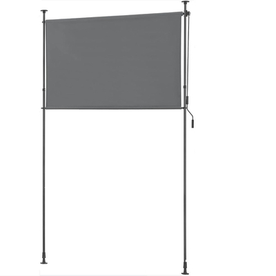 Pour l'extérieur, 120 x 270 cm, voile en polyester, au support vertical opaque extensible, à manivelle