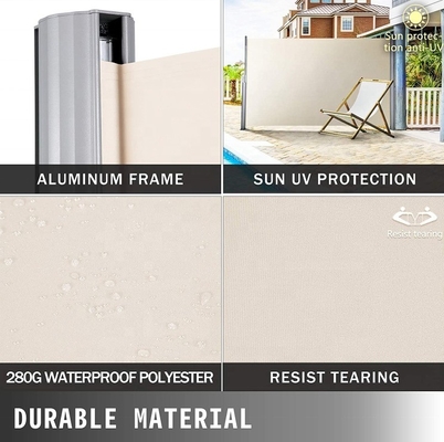 Écran solaire extensible en aluminium pour balcon, patio et jardin 160*300cm