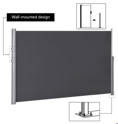 Tente à écran latéral en aluminium extensible pour jardin séparateur de confidentialité longueur 300 cm