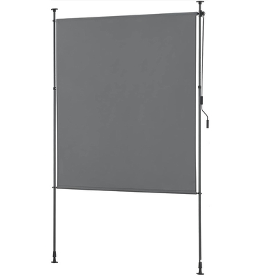 Tente verticale recouverte de poudre de 150*270 cm pour écran de protection de la vie privée et protection solaire en gris foncé