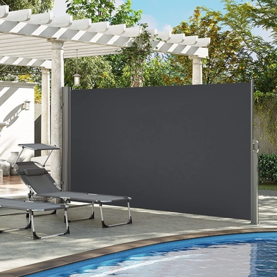 180x300 cm Ombre rétractable pour terrasse de jardin étanche au soleil et à l'eau