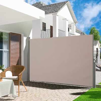 Matériau de voile en polyester extérieur rétractable écran de vent pliable pour terrasse patio de jardin