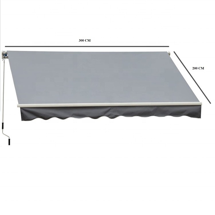 Abri de couverture de tolérance rétractable manuel extérieur avec taille 300*200cm et méthode d'exploitation manuelle