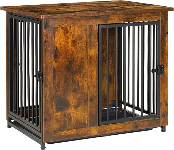 Cage de chien en bois écologique à deux portes Un choix fonctionnel et écologique