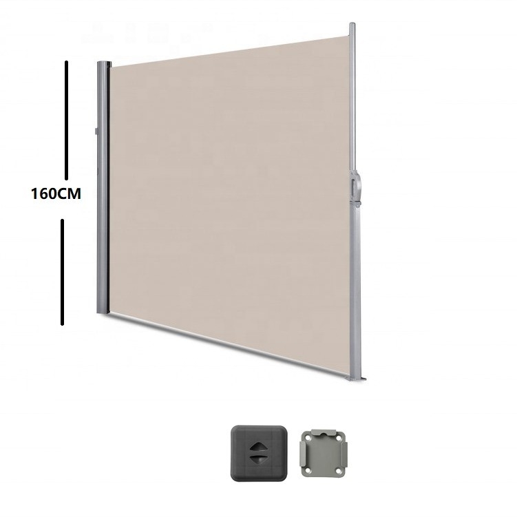 Tente latérale en aluminium de 300 x 160 cm pour la protection de la vie privée et de l'ombre du soleil à l'extérieur